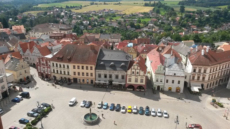 Žižka Square from the church tower, Tábor