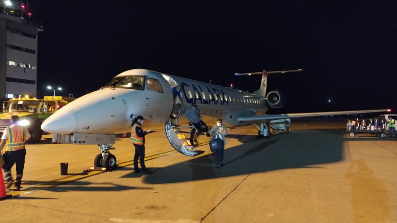 Calafia Airlines from Cabo to Mazatlán, a plane for 45 people
