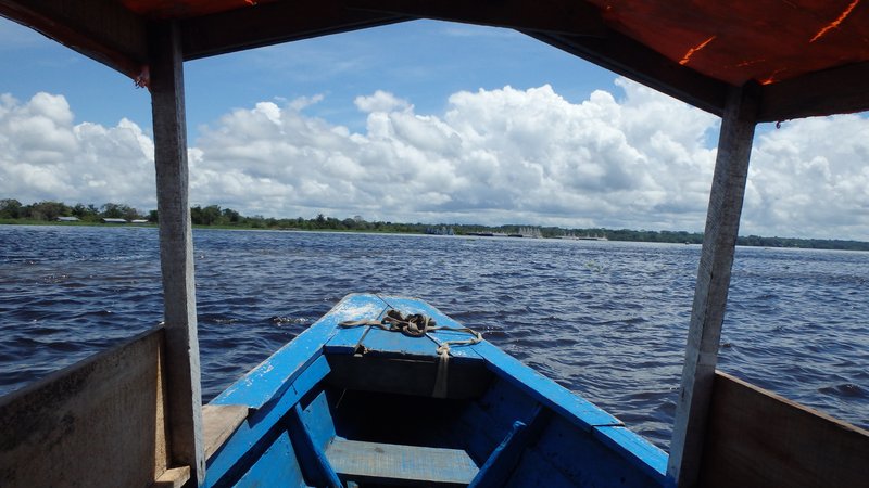 The confluence of the Nanay and Amazon rivers, Iquitos, Peru
