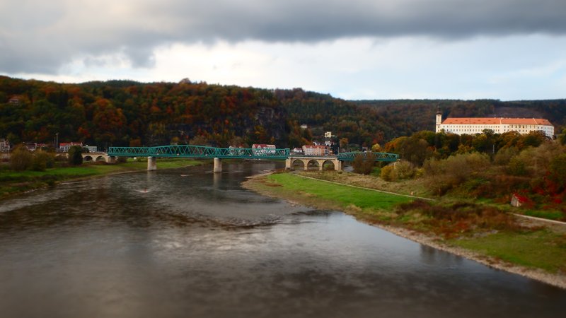 Děčín Castle + railway bridge