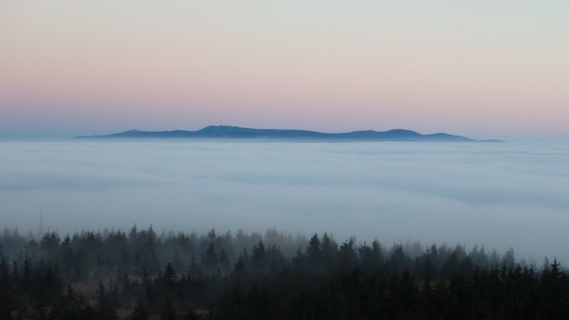 Fog around the hill Smrk