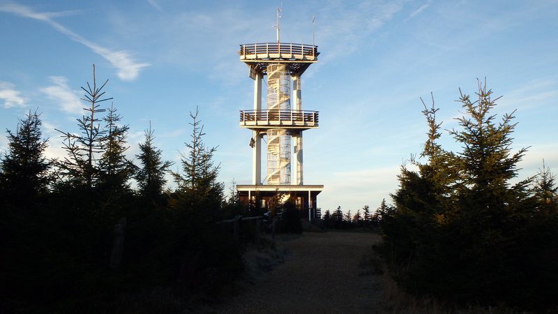 Lookout tower on hill Smrk