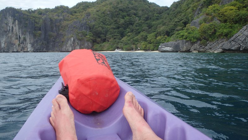 Kayaking to Papaya Beach, El Nido, Palawan